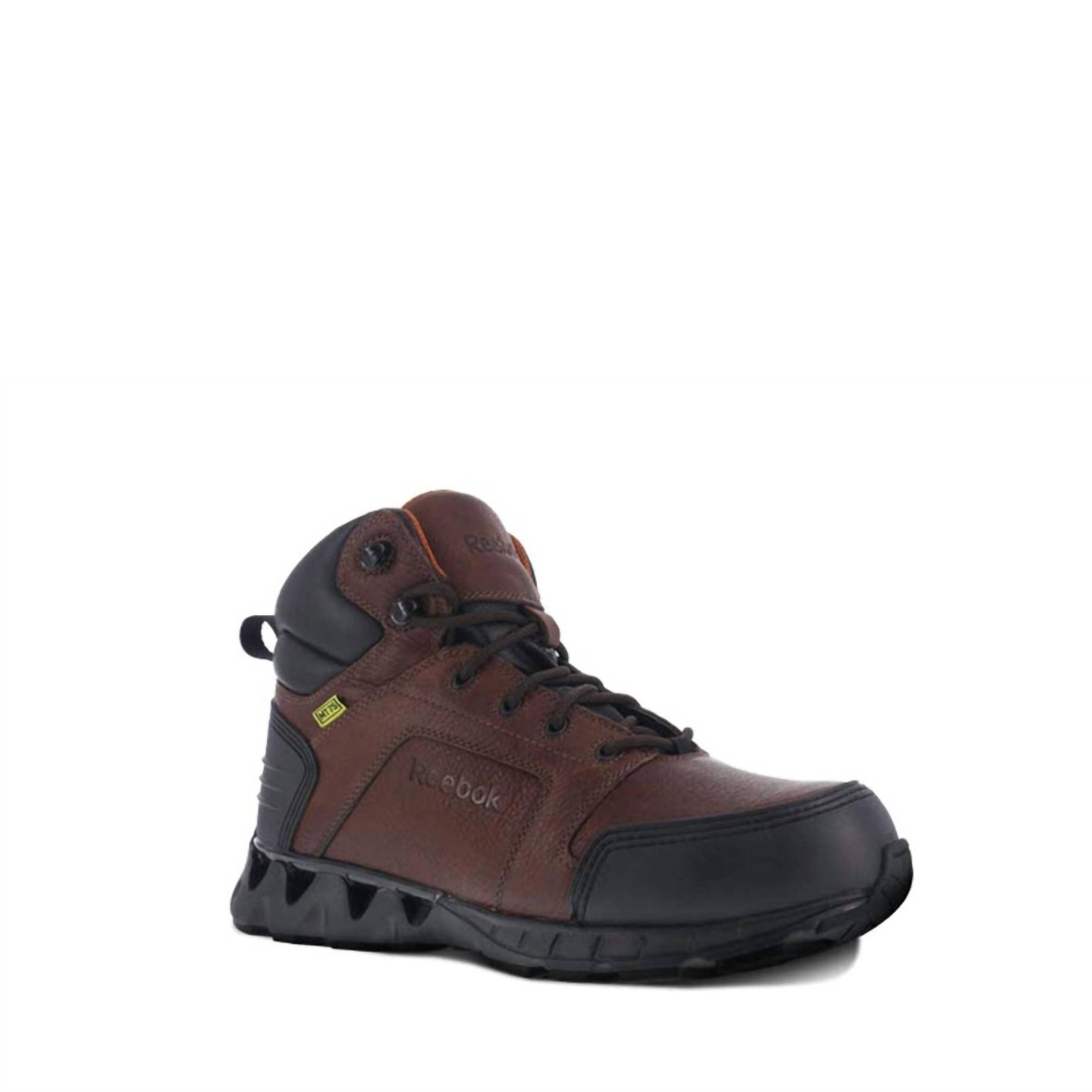 New Reebok Work Men's Zigkick Work Hiker In Brown